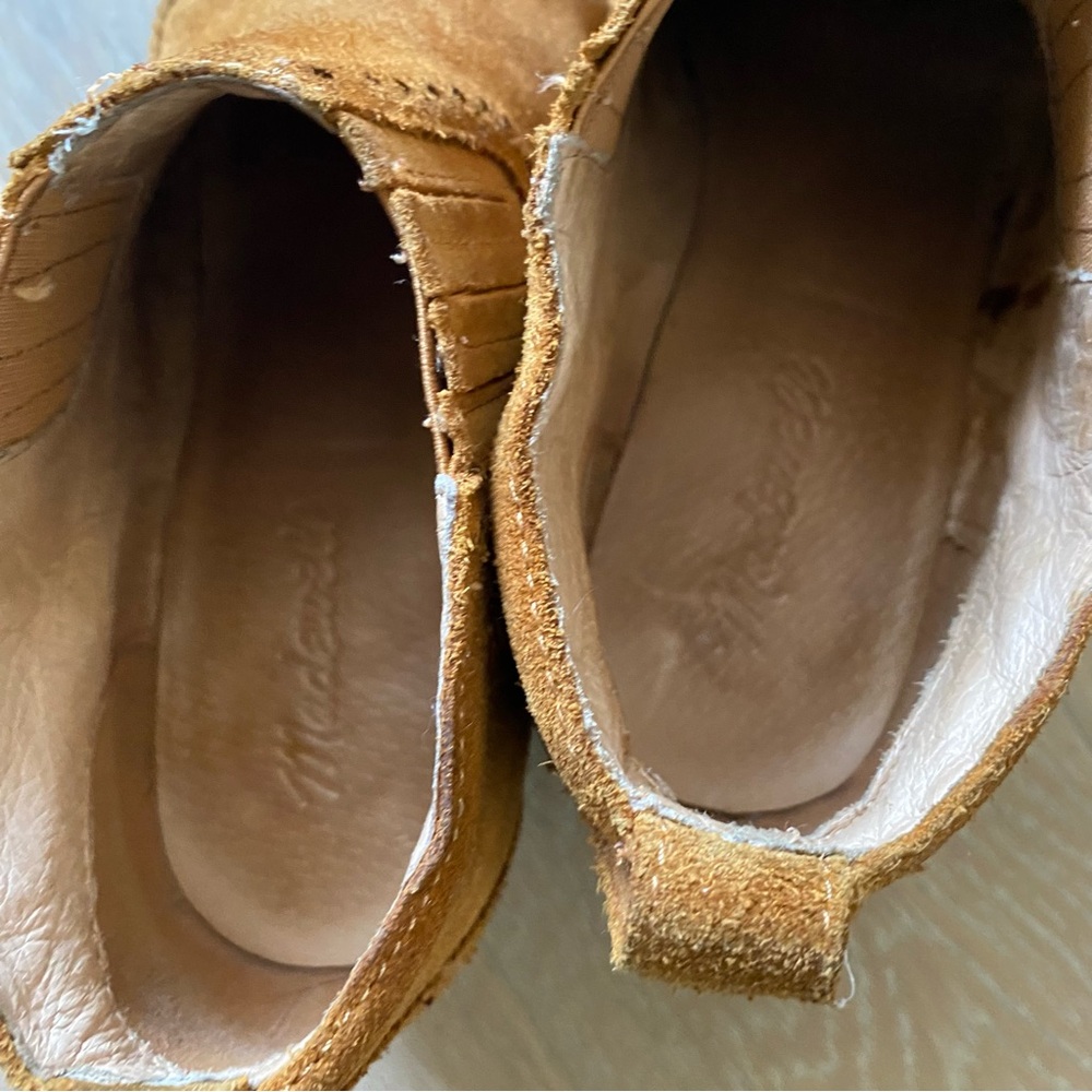 Madewell The Grayson Brogue suede Chelsea Boots tan brown size 7 - Picture 6 of 12